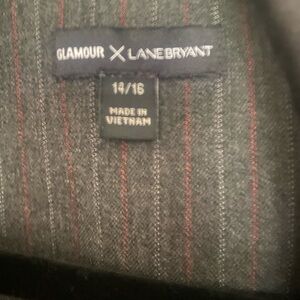 Lane Bryant Gray and Red Striped Garment